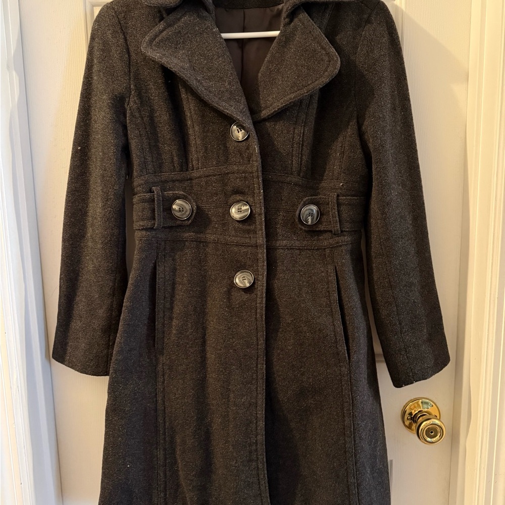 Kenneth Cole Charcoal Trench Coat